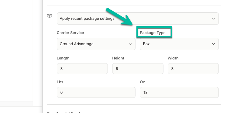 Customize Package Types